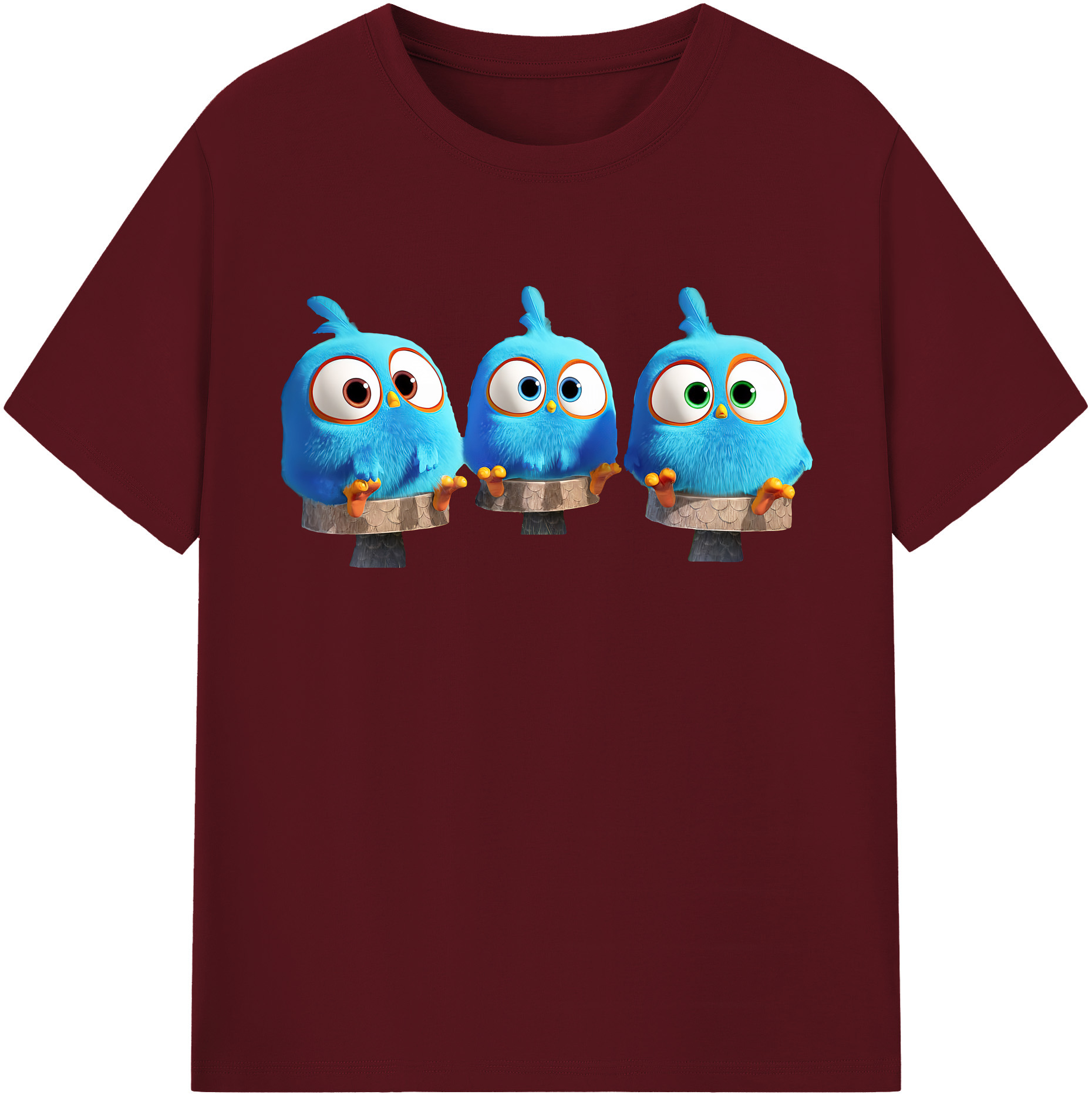 （画像用） Angry Birds アングリーバード 綿100％半袖Tシャツ（フロントプリント）